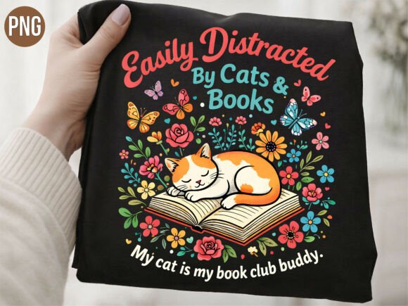 Easily Distracted by Cats and Books PNG: A Guide to High-Quality Digital Design