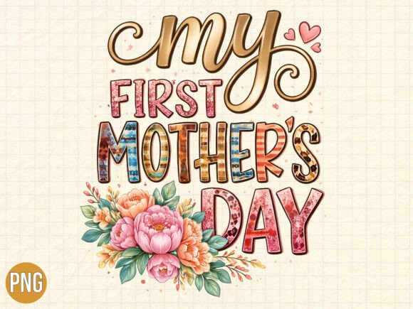 Floral My First Mother s Day Design PNG: A Versatile Asset for Creators and Small Businesses