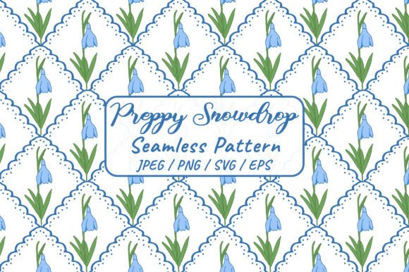 Integrating the Preppy Snowdrop Spring Seamless Pattern into Your Creative Workflow