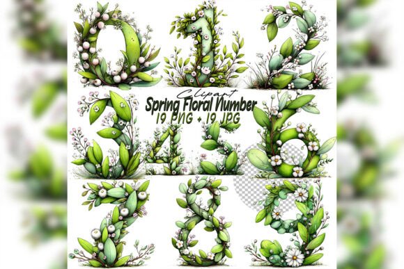 Mastering Whimsical Green Floral Number Clipart for Elegant Design Projects