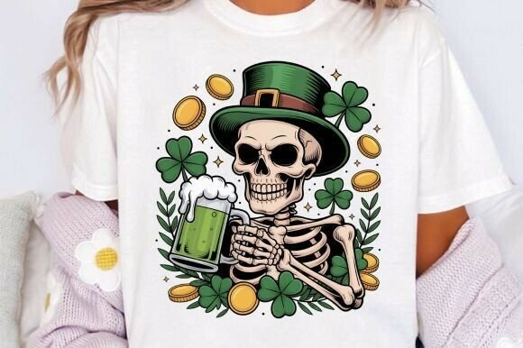 Maximizing Print-on-Demand Success with St Patrick's Day Skeleton PNG and Lucky Png Assets