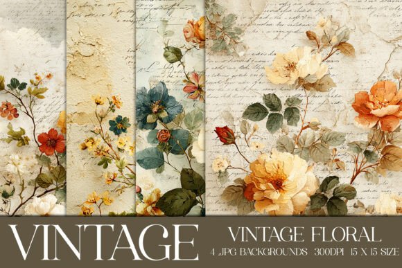 Vintage Floral Backgrounds, S7: A Guide to High-Quality Digital Crafting
