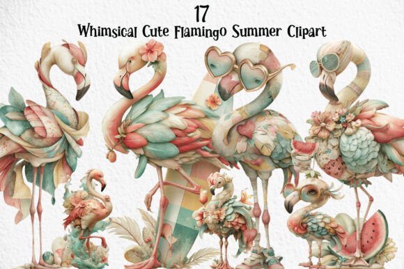 Whimsical Cute Flamingo Summer Clipart Guide